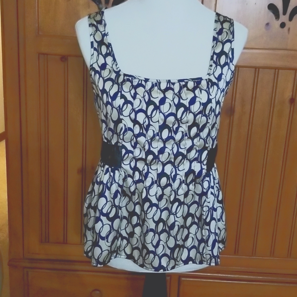 Silky pleated square neck top